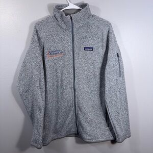 Patagonia Better Sweater Women's XL Full Zip Fleece Jacket Heather Gray Logo